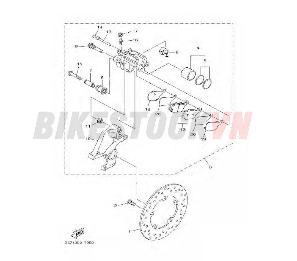 REAR BRAKE CALIPER