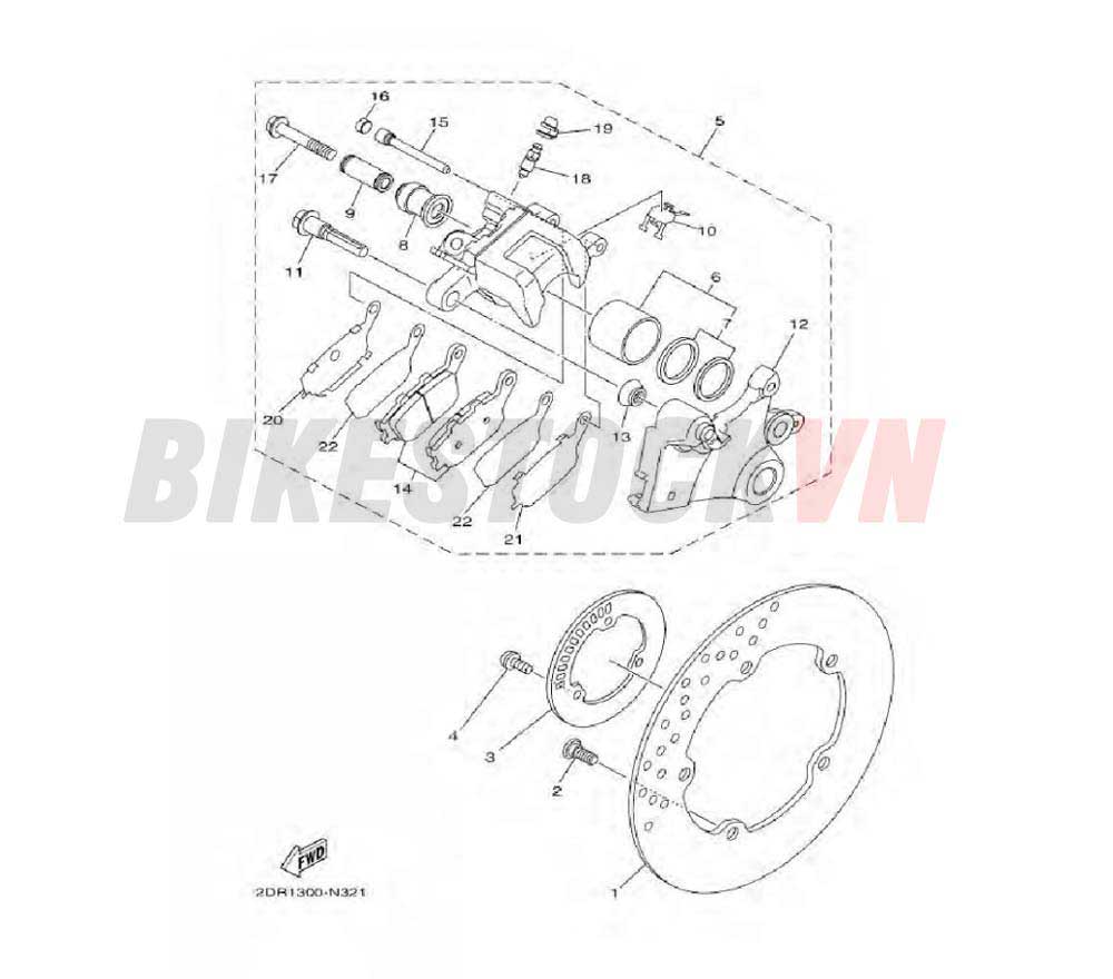 REAR BRAKE CALIPER