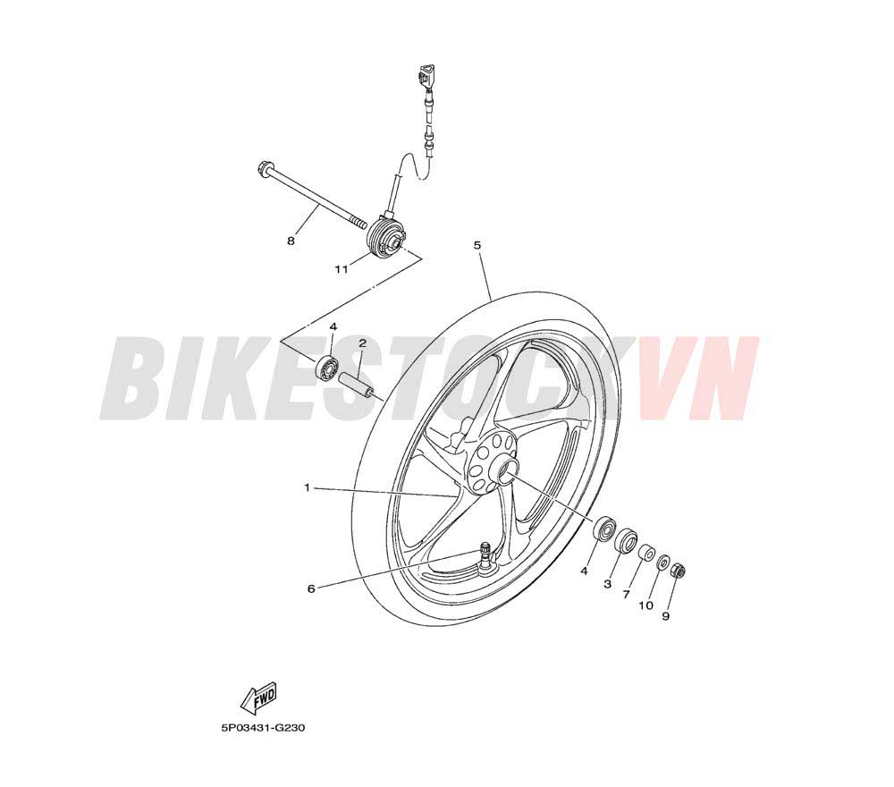 FRONT WHEEL FOR CAST WHEEL(5P08)