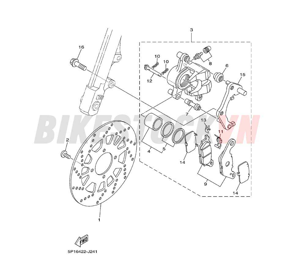 FRONT BRAKE CALIPER(5P07/8)