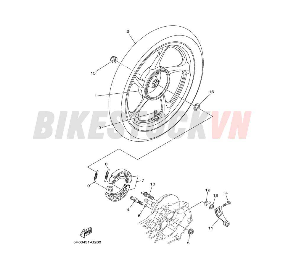 REAR WHEEL FOR CAST WHEEL(5P08)