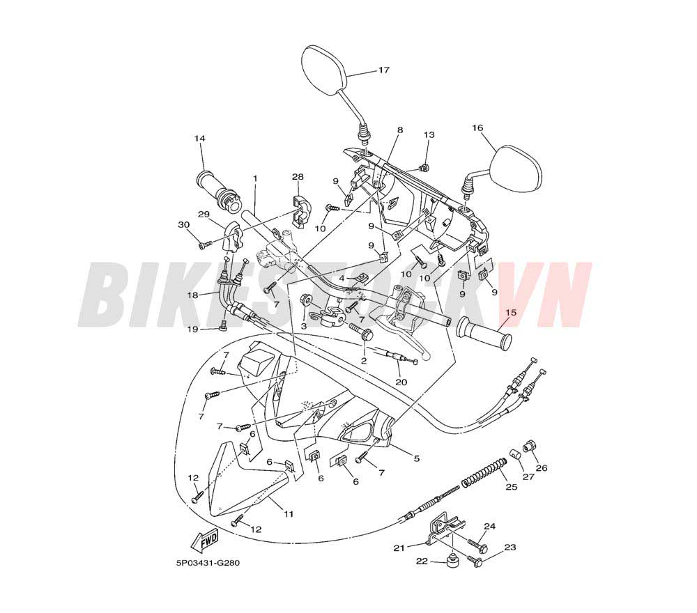 STEERING HANDLE & CABLE(5P07/08)