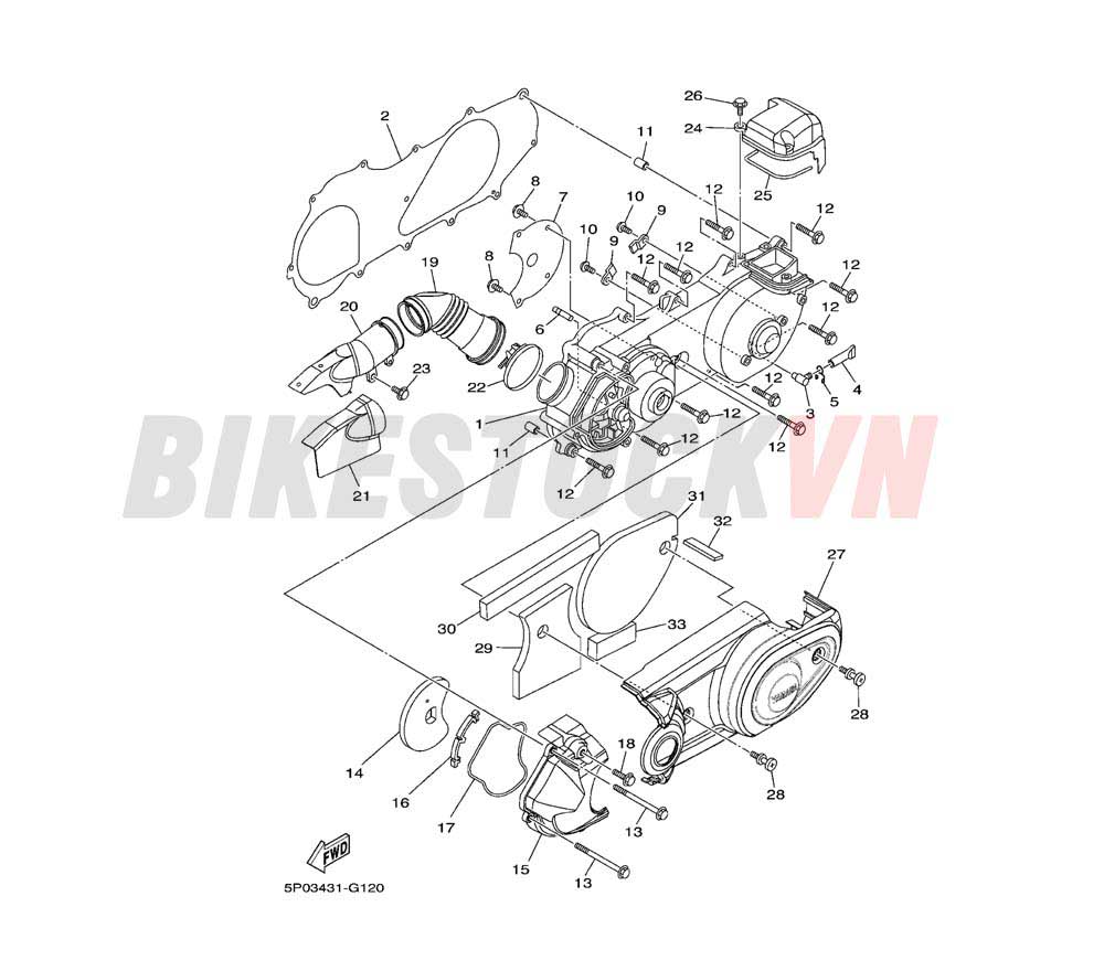 CRANKCASE COVER 1(5P05/06)