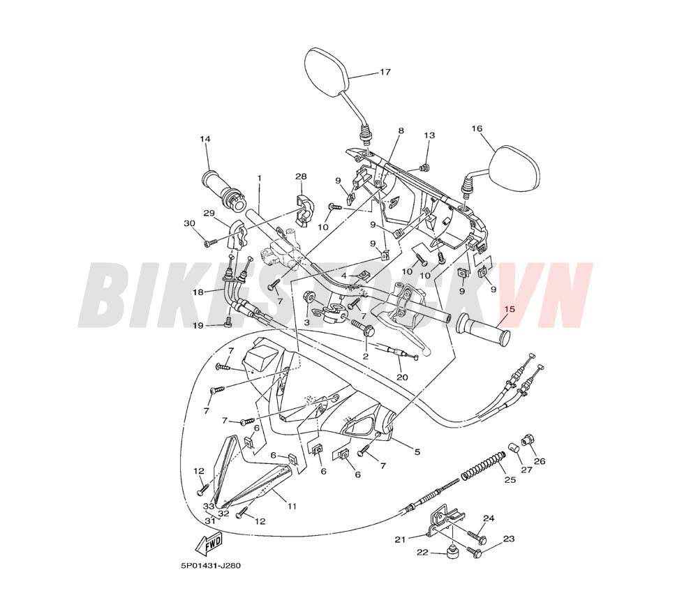 STEERING HANDLE & CABLE (5P01)