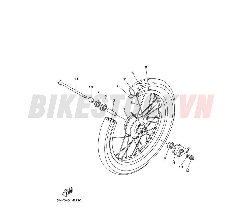 FRONT WHEEL FOR SPOKE WHEEL