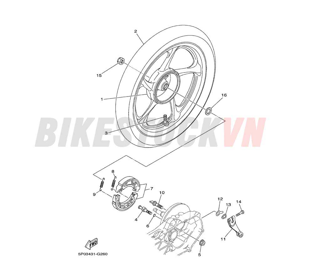 REAR WHEEL FOR CAST WHEEL