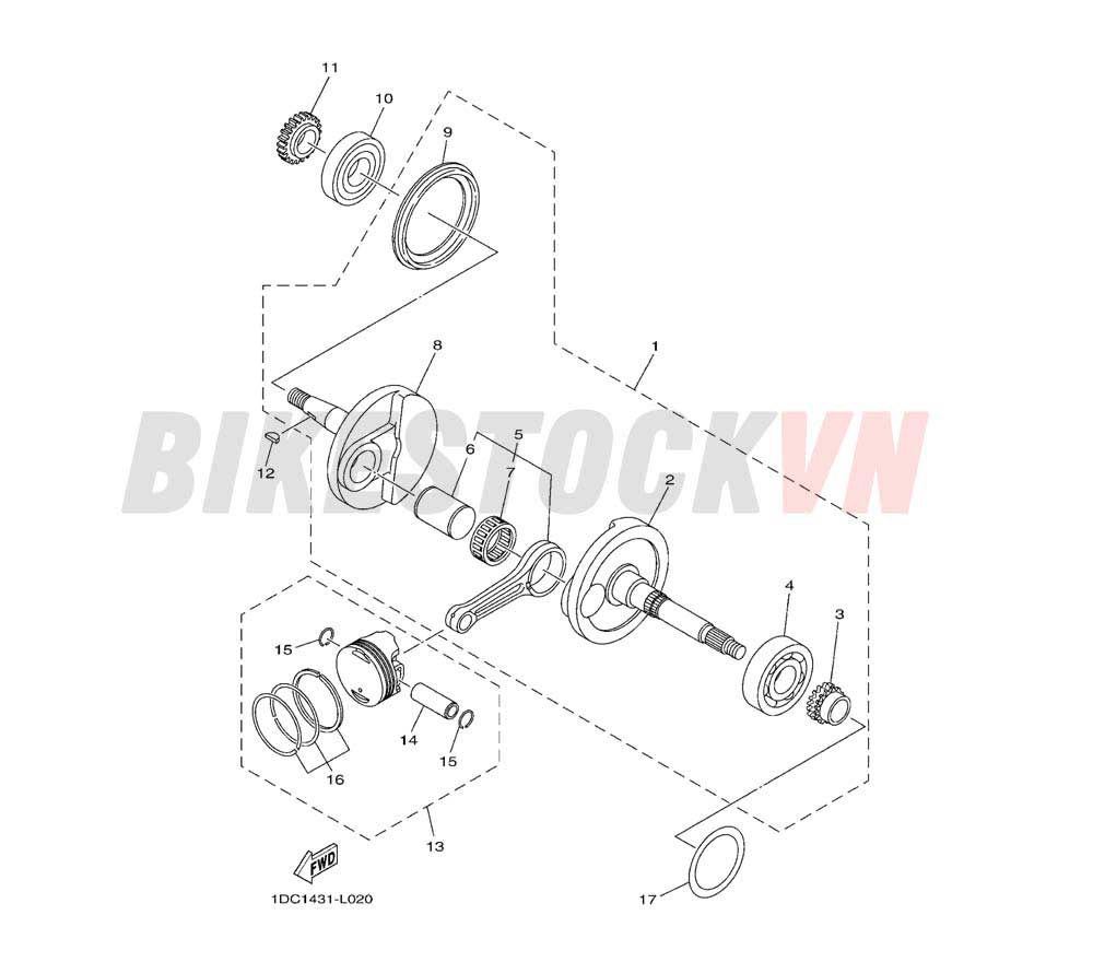 CRANKSHAFT & PISTON(1DC1/2)