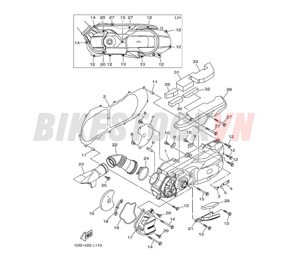 CRANKCASE COVER 1 (1DC1/2)