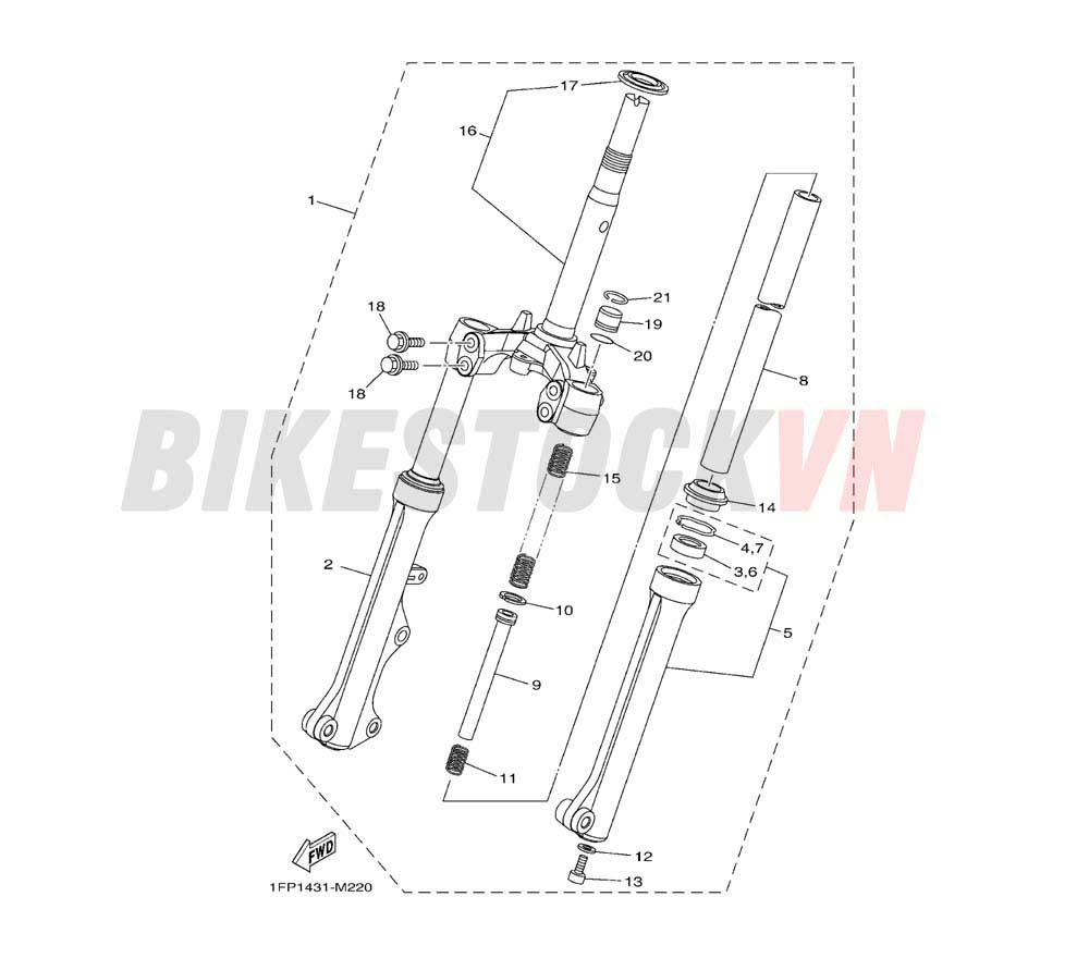 FRONT FORK FOR DISK BRAKE (1FPA/B/D)