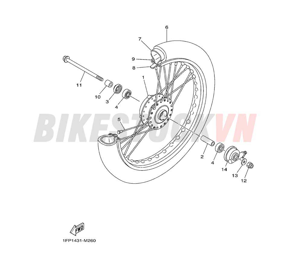 FRONT WHEEL FOR DISK BRAKE (1FPA/B)