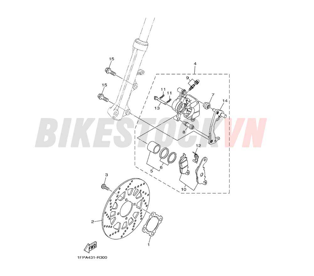 FRONT BRAKE CALIPER 2 (1FPD)