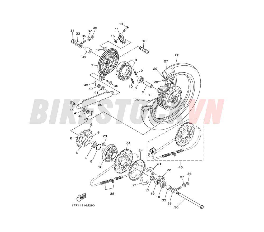 REAR WHEEL FOR SPOKE WHEEL (1FPA/B/C)