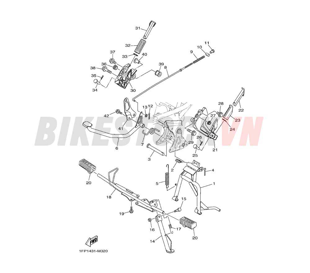 STAND & FOOTREST (1FPA/B/C/D)