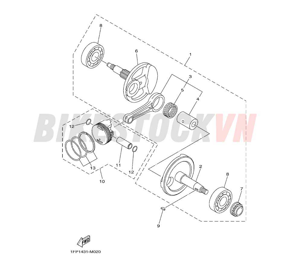 CRANKSHAFT & PISTON  (1FP1/2/3)