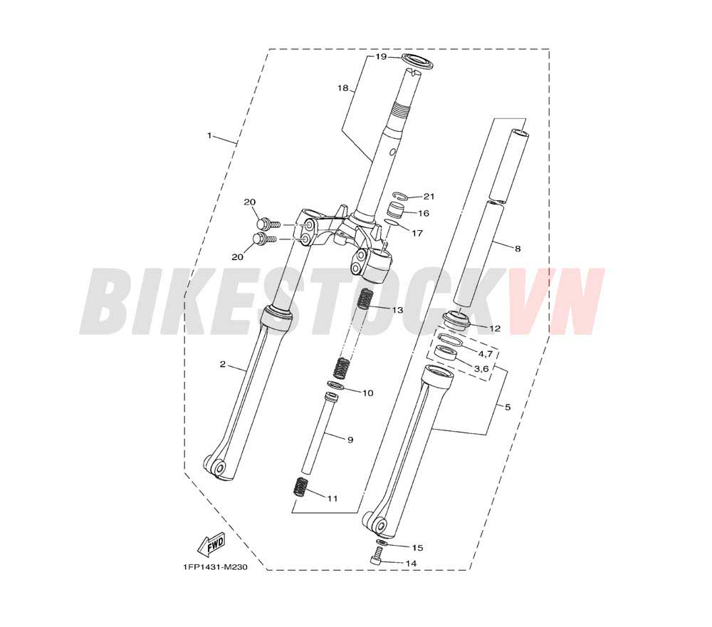 FRONT FORK FOR DRUM BRAKE(1FP3)