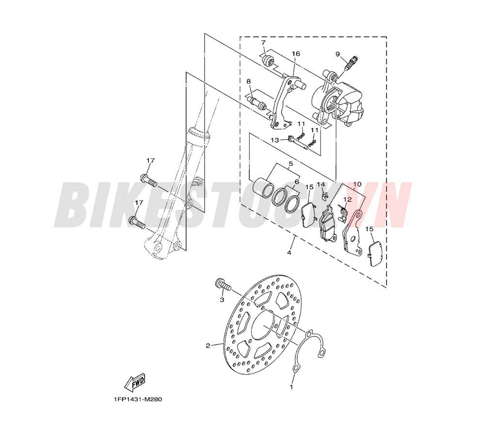 FRONT BRAKE CALIPER (1FP1/2)