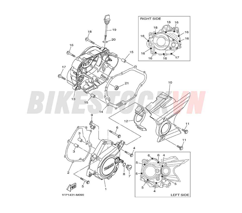 CRANKCASE COVER 1(1FP8/F)