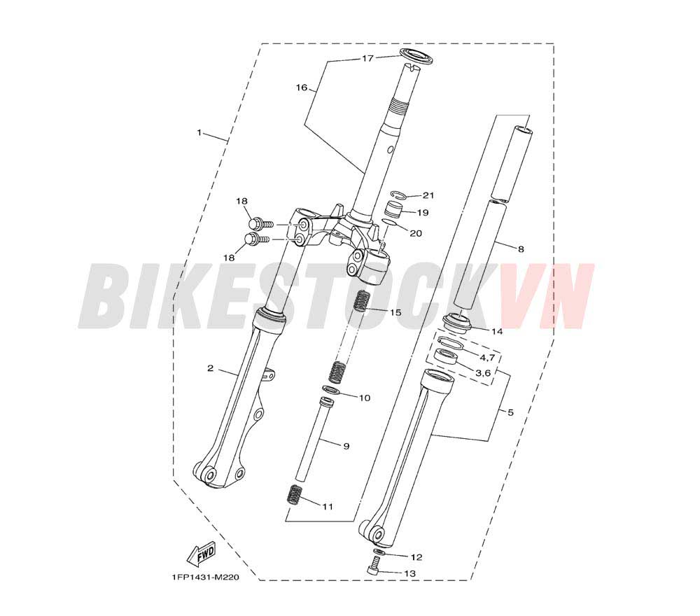 FRONT FORK FOR DISK BRAKE (1FP8/9/F)