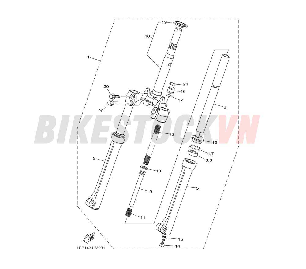 FRONT FORK FOR DRUM BRAKE (1FPE)