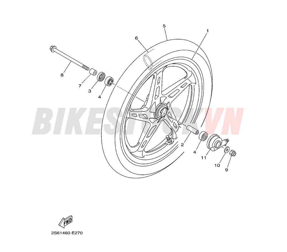 FRONT WHEEL FOR CAST WHEEL (1FPF)