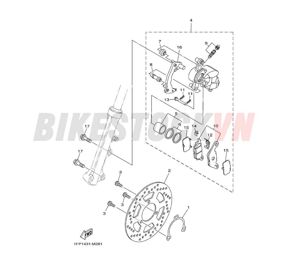 FRONT BRAKE CALIPER (1FP8/9)