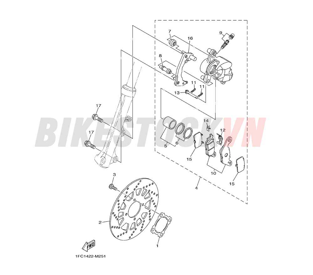 FRONT BRAKE CALIPER 2 (1FPF)