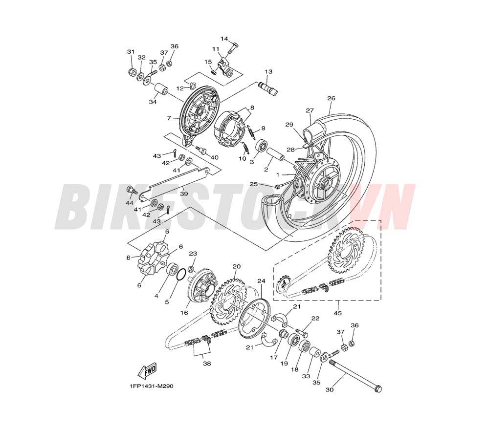 REAR WHEEL FOR SPOKE WHEEL (1FP8/9/E)