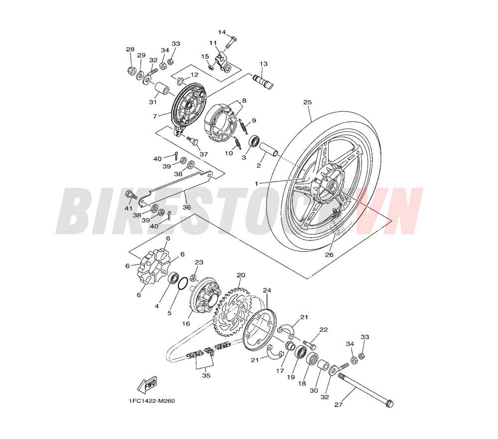 REAR WHEEL FOR CAST WHEEL