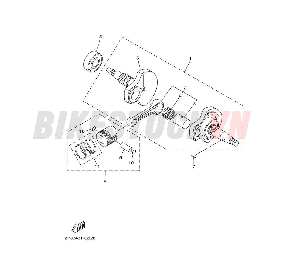 CRANKSHAFT & PISTON(50P1/S1/S2)