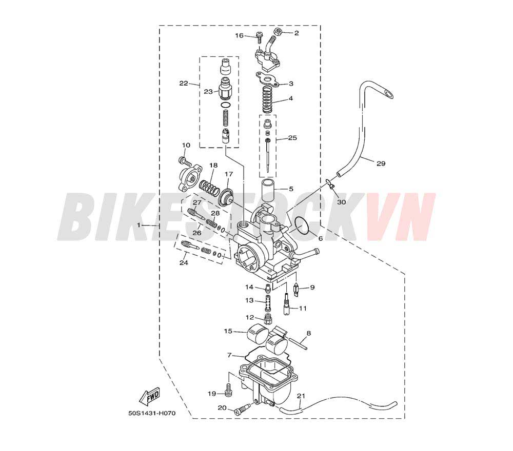 CARBURETOR (50P1/S1/S2)