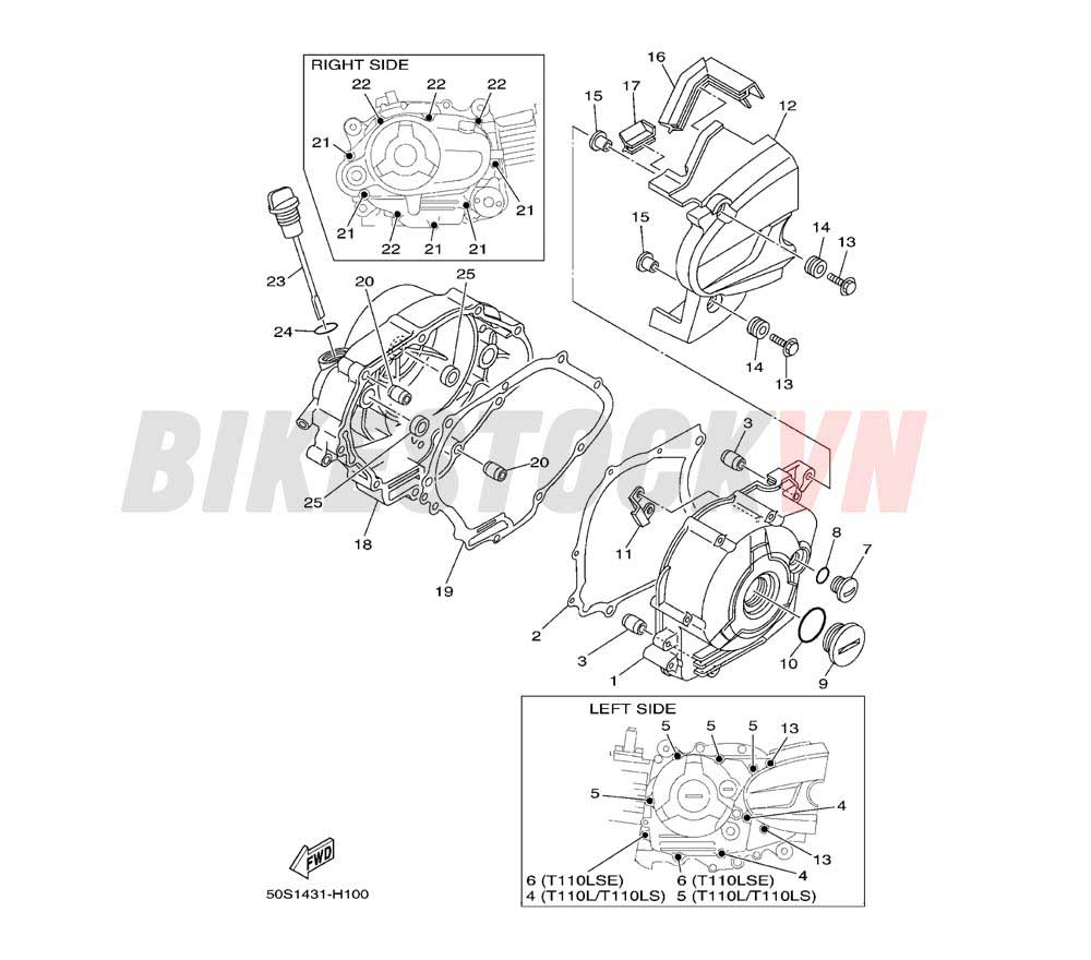 CRANKCASE COVER 1 (50P1/S1)