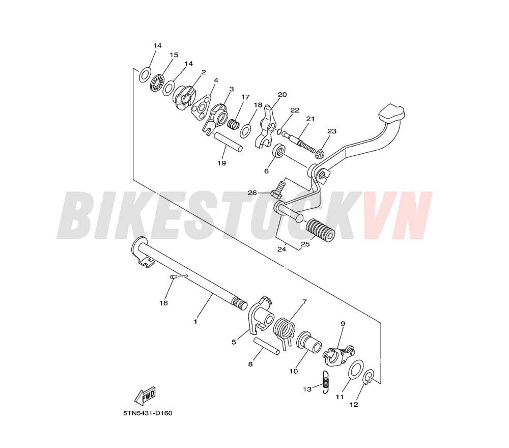 SHIFT SHAFT (50P1/S1/S2)