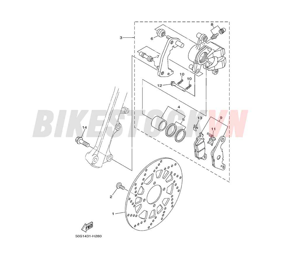 FRONT BRAKE CALIPER(50S1/S2)