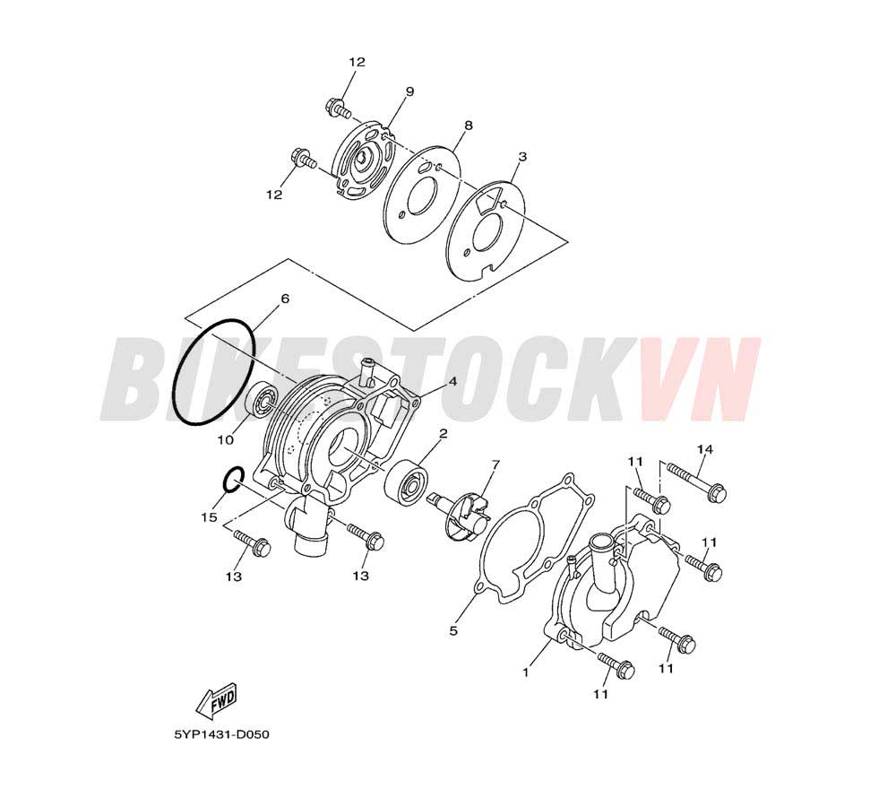 WATER PUMP (2S48/49/5YP7/P8)