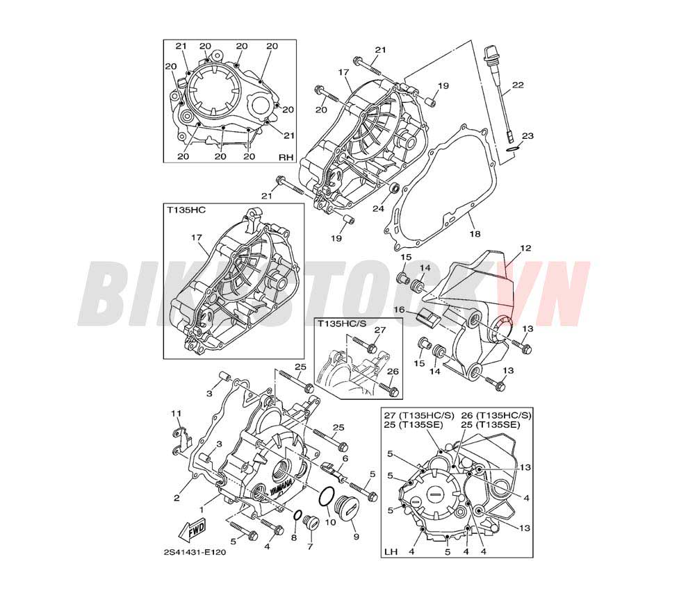 CRANKCASE COVER 1(2S48/49)