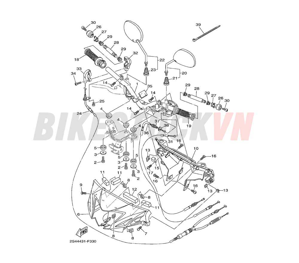 STEERING HANDLE & CABLE(5YP7)