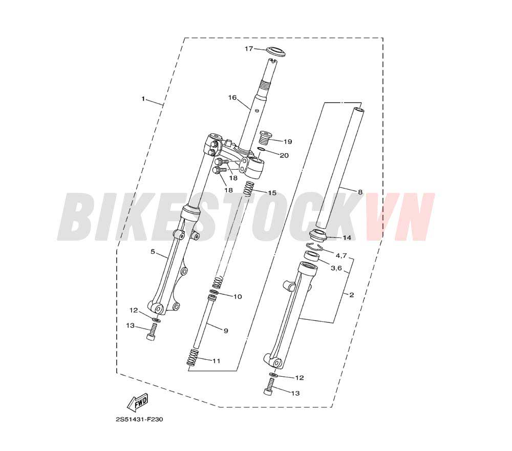 FRONT FORK (2S4C/D/5YP9/A)