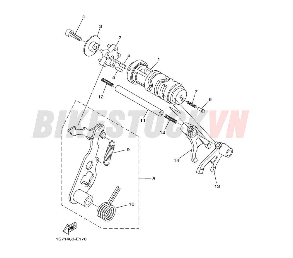 SHIFT CAM & FORK(2S57/8)