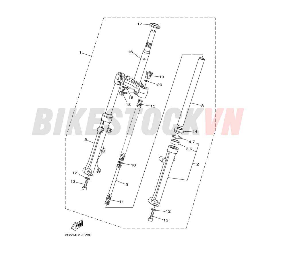 FRONT FORK (2S57/8)