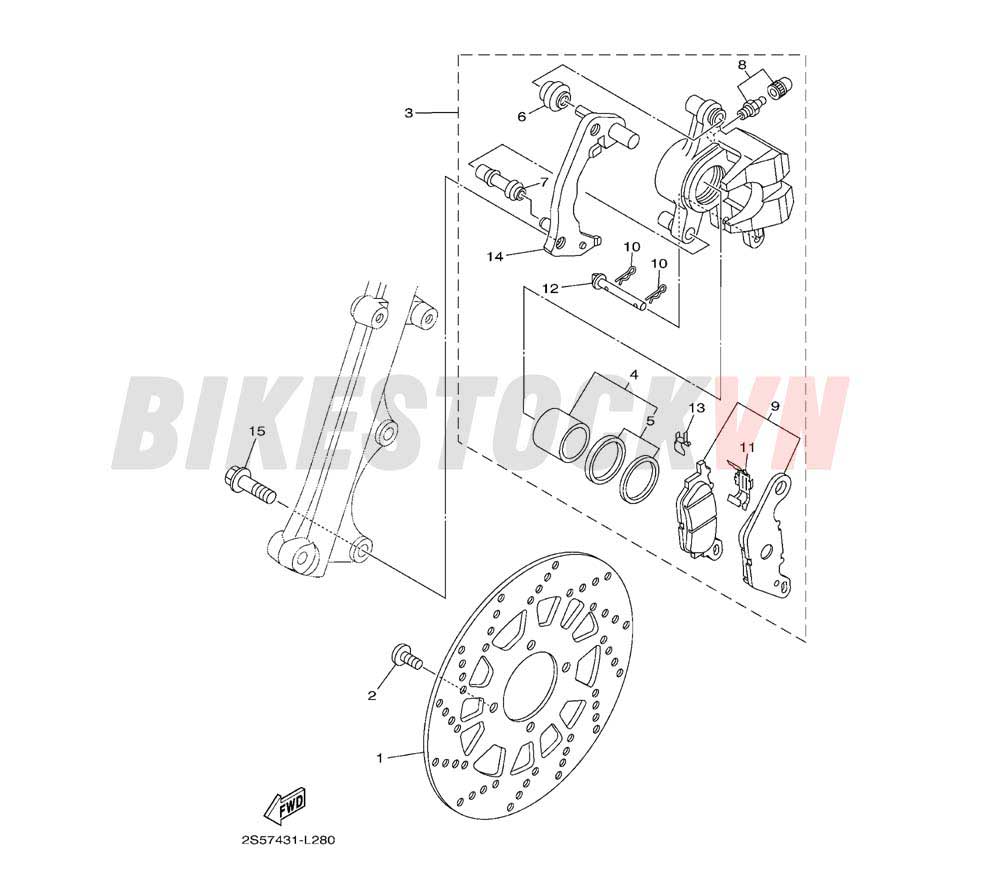 FRONT BRAKE CALIPER (2S57/8)