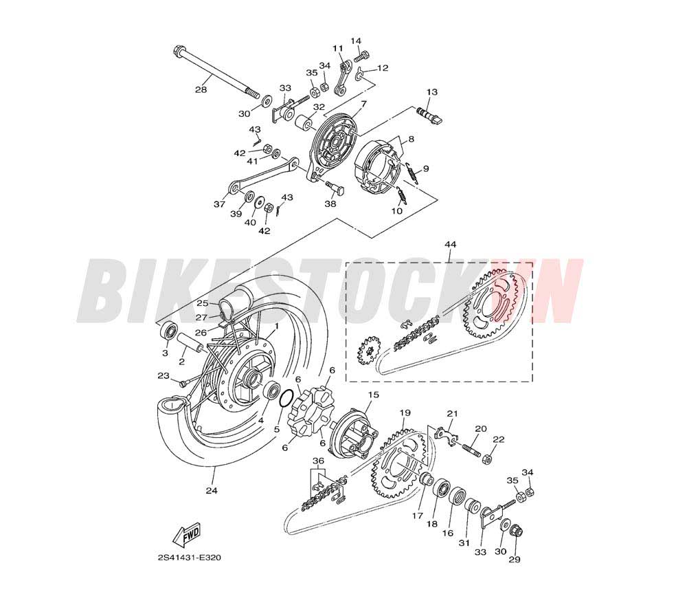 REAR WHEEL FOR SPOKE WHEEL(2S58)