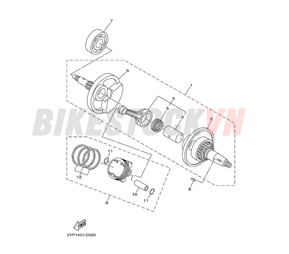 CRANKSHAFT & PISTON(2S53/54)