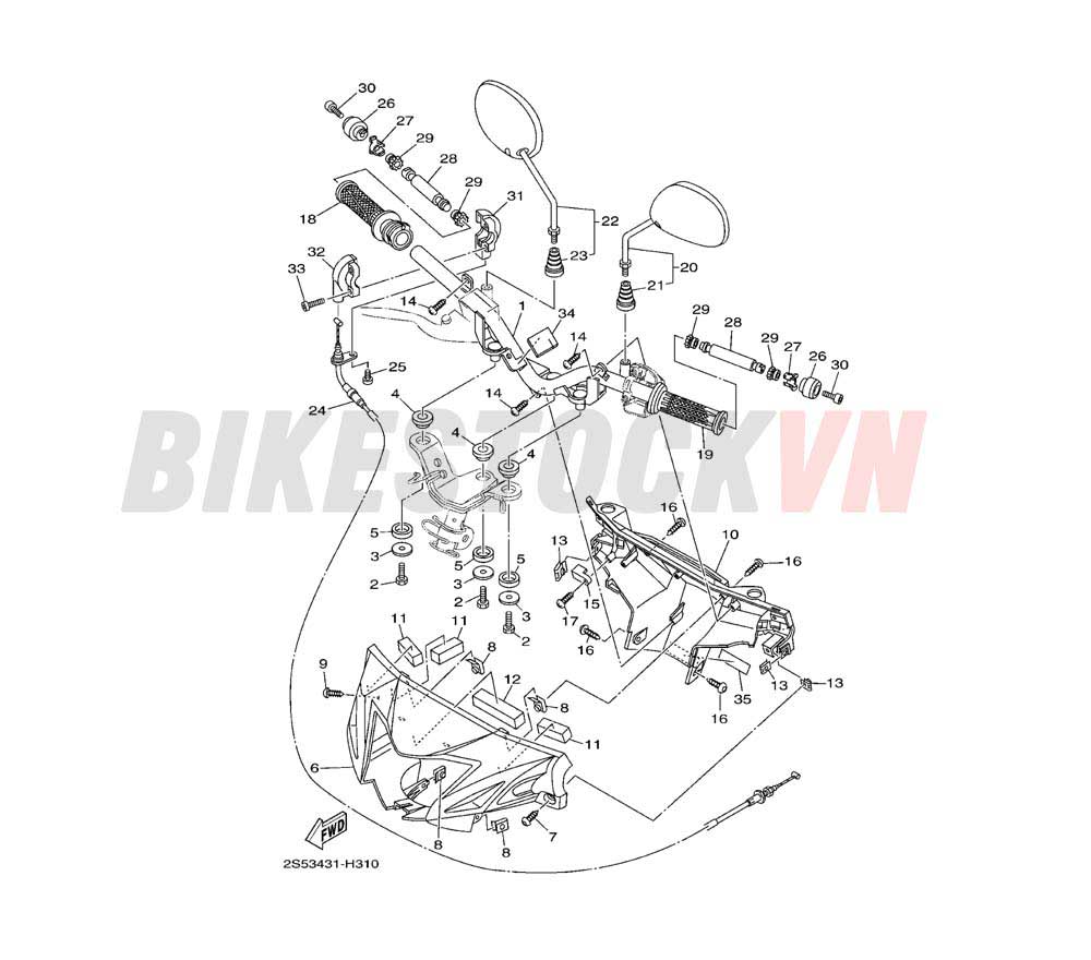 STEERING HANDLE & CABLE(2S53)