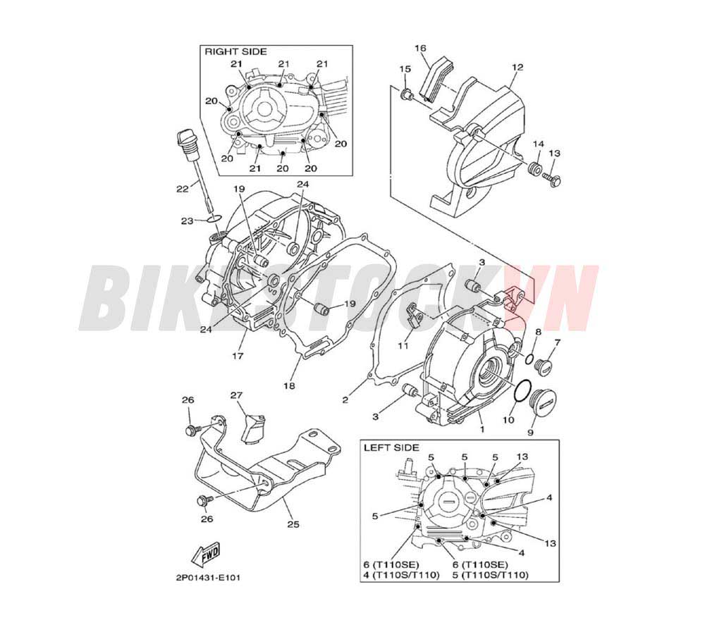 CRANKCASE COVER 1(2P0A/15)