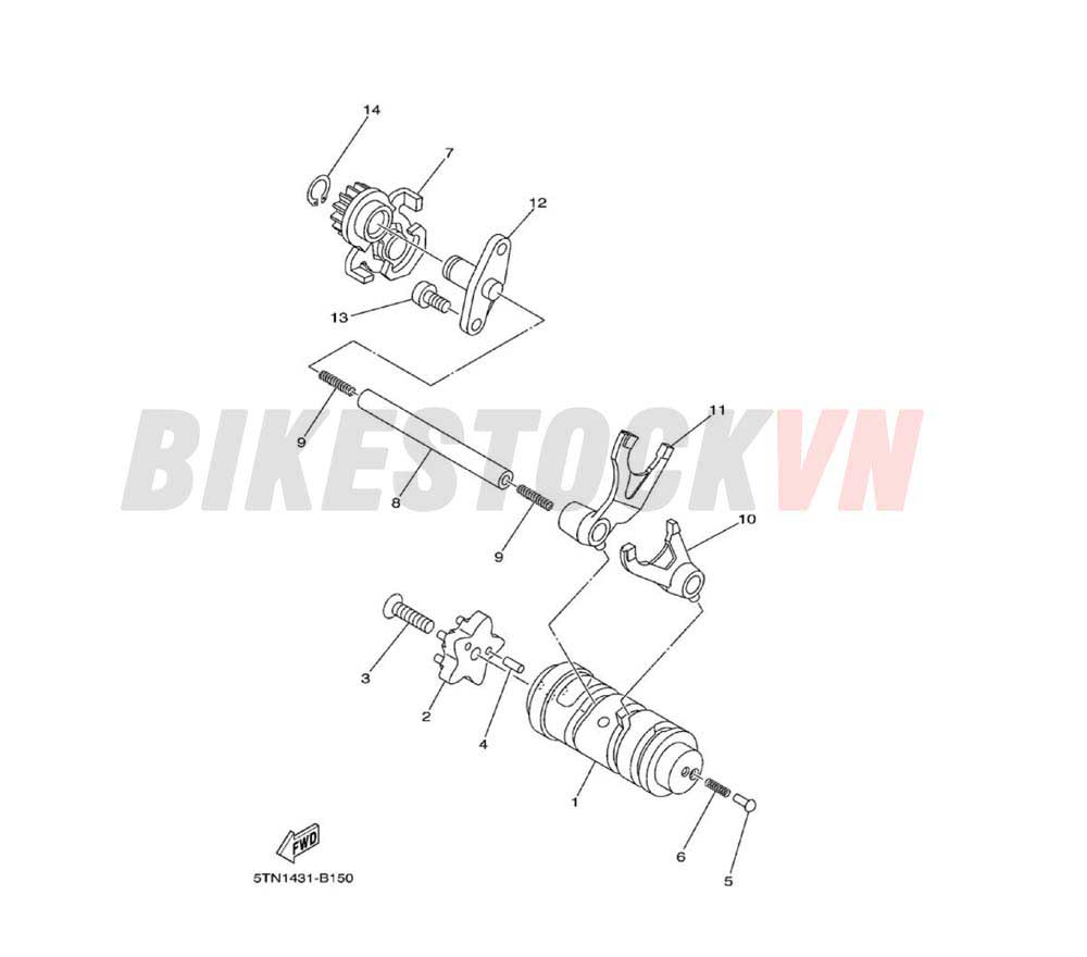 SHIFT CAM & FORK(2P0A/0B/15)