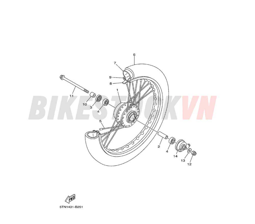 FRONT WHEEL FOR DISK BRAKE(2P0A/0B)