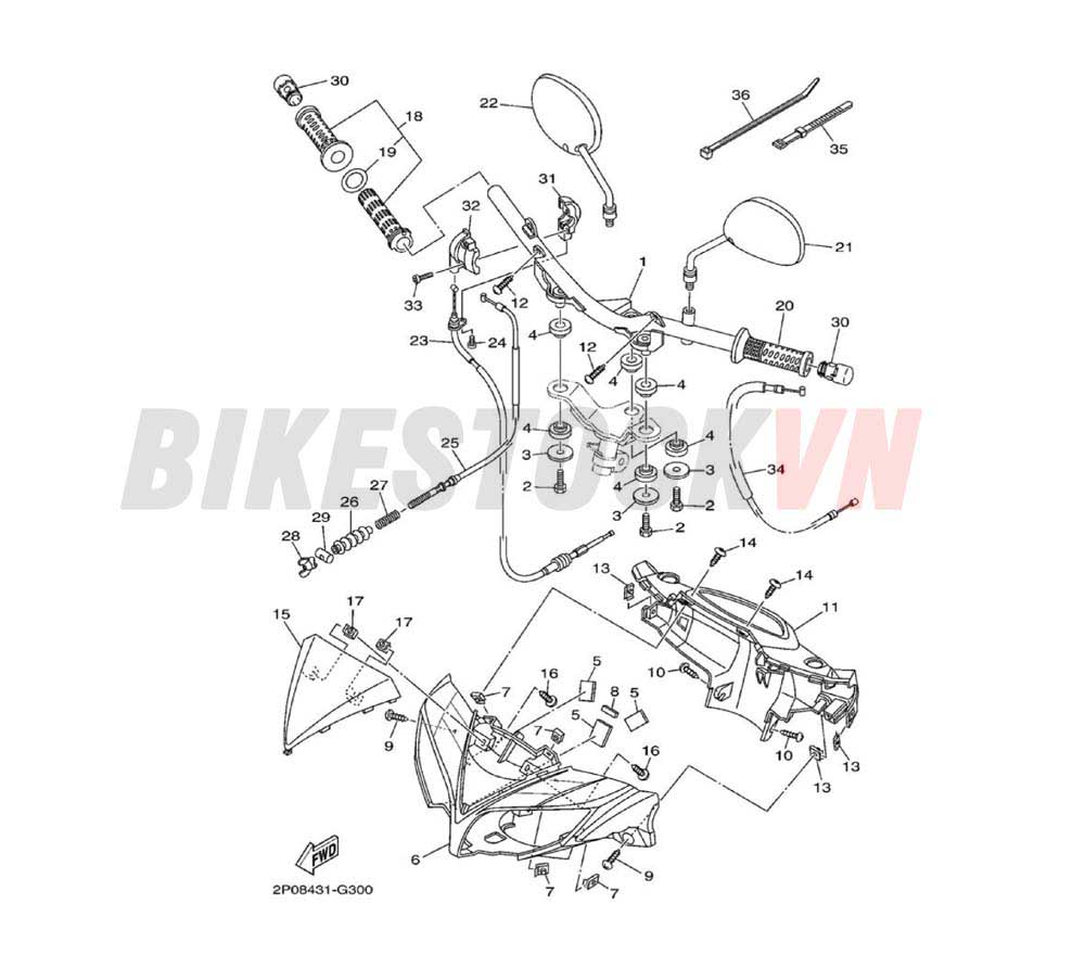 STEERING HANDLE & CABLE(2P15)