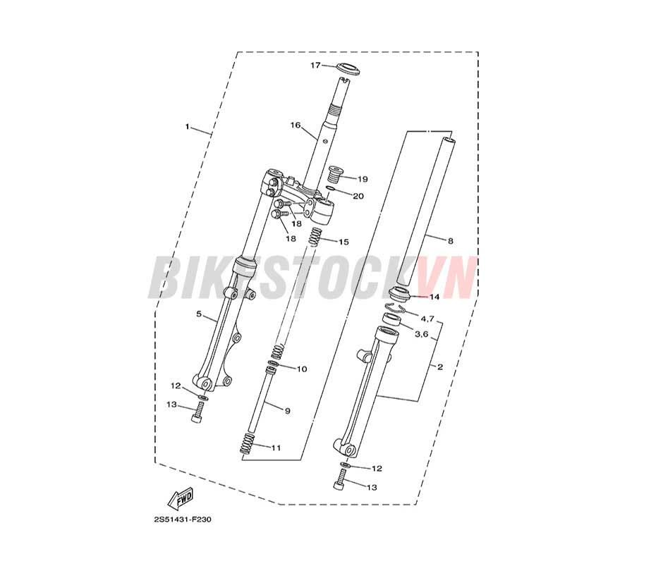 FIG-23_THÂN CỔ LÁI/GIẢM XÓC TRƯỚC