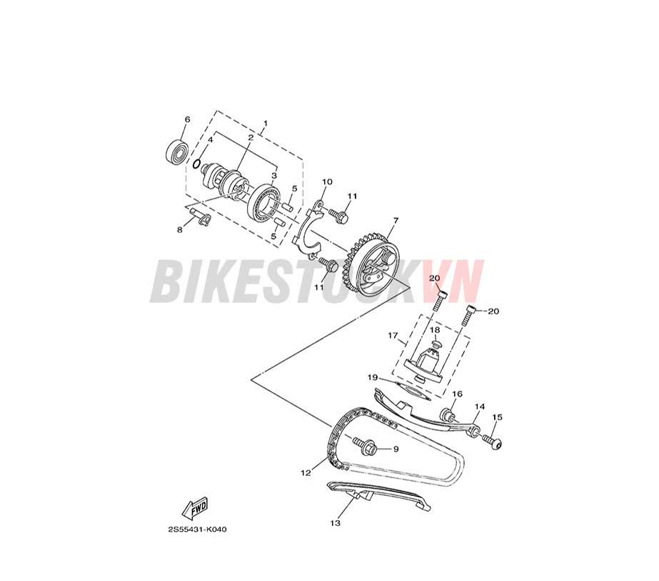 FIG-4_XÍCH CAM/TĂNG XÍCH CAM