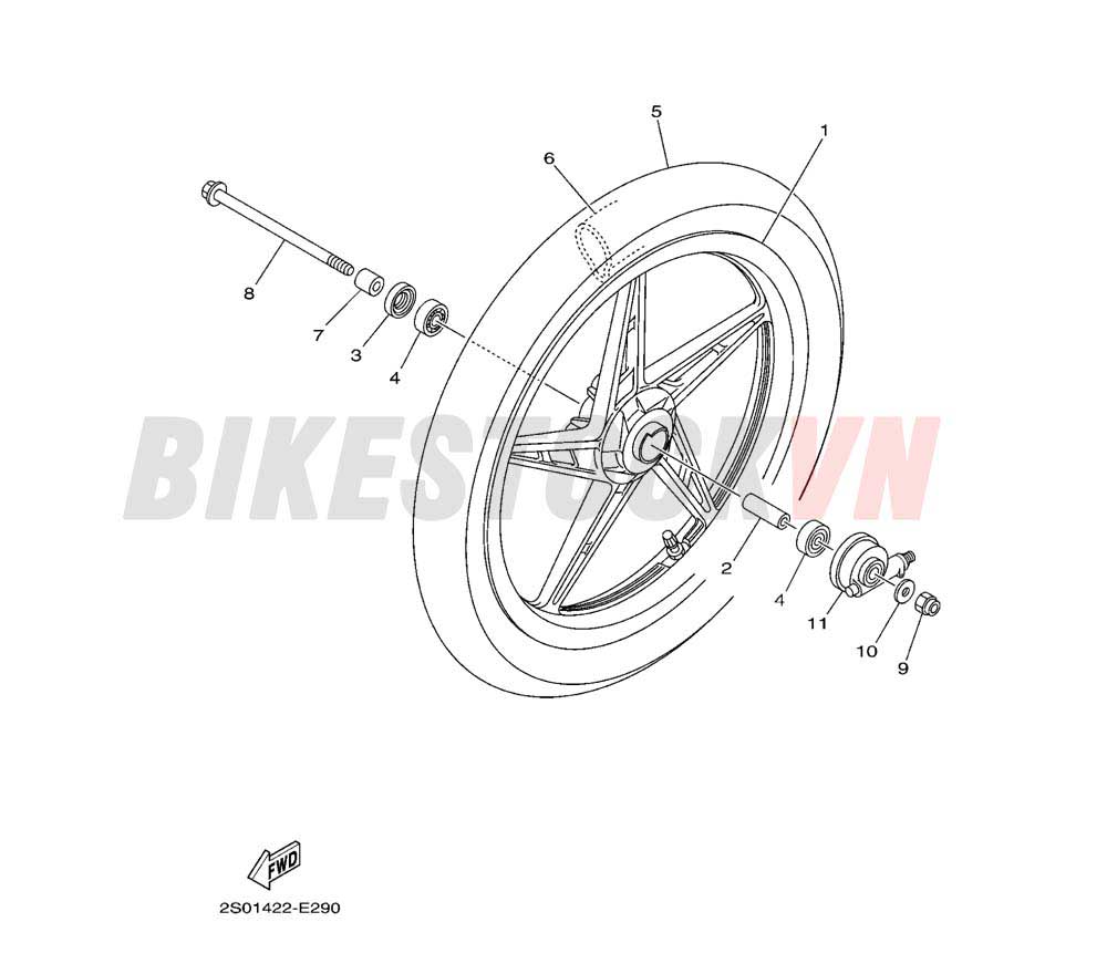 FRONT WHEEL FOR CAST WHEEL (2S5B)